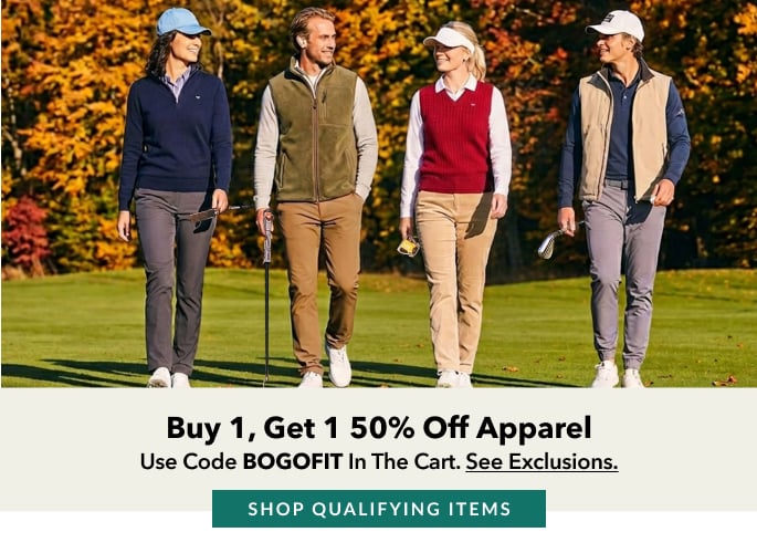 Buy 1, Get 1 50% Apparel Off Use code BOGOFIT in the cart. See exclusions. shop qualifying items